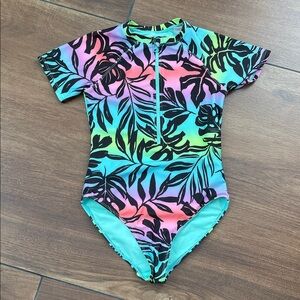 Wonder nation, 10/12, large Tropical Kids Swimwear with Zipper (rashguard)